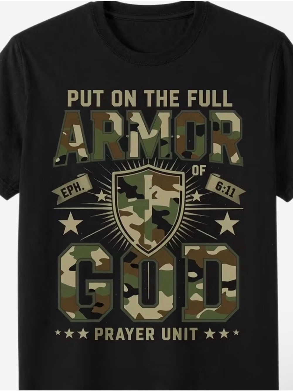 ‘Armor of God’ Camo Graphic Short Sleeve Tee